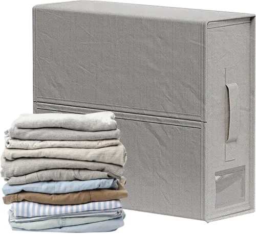 Miniatura 7 de Organizador plegable de almacenamiento de ropa de cama, organizador de sábanas, caja de almacenamiento de tela Oxford 600D para ropa de cama, toalla