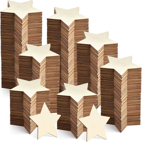 Miniatura 9 de 120 piezas cuadradas de madera sin terminar de 2 pulgadas en blanco, rebanadas de madera natural en blanco, azulejos recortados de madera