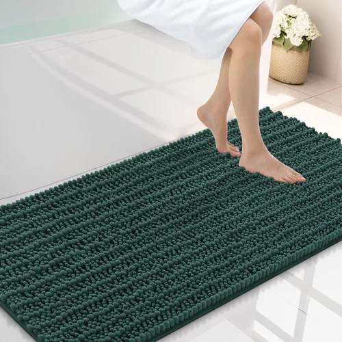Miniatura 173 de Smiry Alfombras de Baño 24x16 pulgadas, Alfombras de Baño de Chenilla Extra Suaves y Absorbentes, Respaldo de Goma Antideslizante, Lavable a Máquina