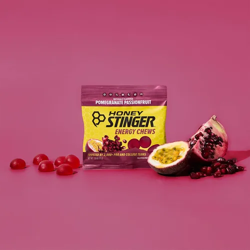 Miniatura 4 de Honey Stinger Gomitas Energéticas Orgánicas de Granada y Maracuyá, Sin Gluten y Sin Cafeína, para Ejercicio, Carrera y Rendimiento, Nutrición