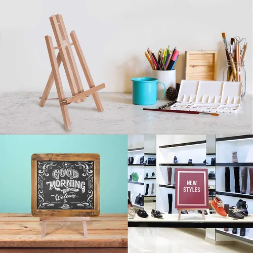 Miniatura 5 de US Art Supply Caballete con armazón en forma de A, para exhibir sobre la mesa, tamaño pequeño, 11 pulgadas de alto (1 cada uno)