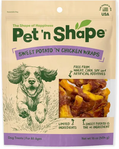 Miniatura 11 de Pet 'n Shape Sweet Potato Chews – Golosinas naturales de batata envuelta en pollo para perros - 42 onzas