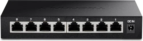 TRENDnet Interruptor para juegos multiGigabit de 8 puertos y 2.5 Gb, TEG-S380, 8 puertos 2.5GBASE-T, capacidad de conmutación de 25 Gbps, divisor