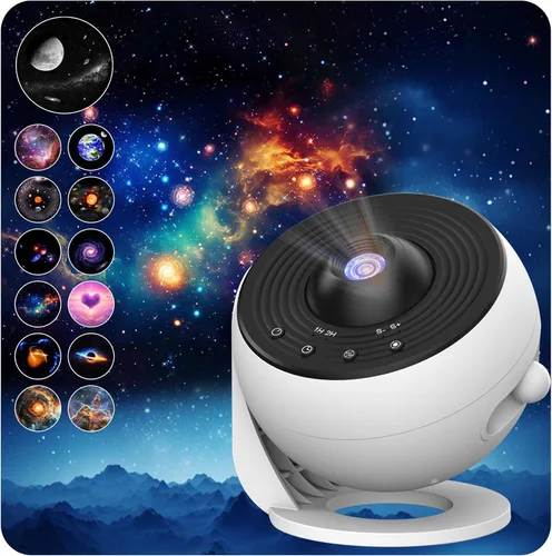 Proyector Galaxy Pro para dormitorio, proyector de estrellas planetario 13 en 1 con sistema solar y constelación, proyector de luz de galaxia