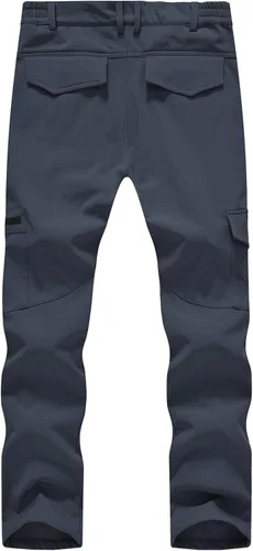 Miniatura 2 de TBMPOY Pantalones de esquí de nieve para hombre, impermeables, softshell, para snowboard, senderismo, forro polar, resistentes al desgaste y al
