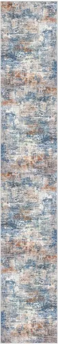 Miniatura 875 de IOHOUZE Alfombra abstracta lavable de 3 x 12 pies para pasillos, antideslizante para cocina, camino de entrada de lana sintética para interiores