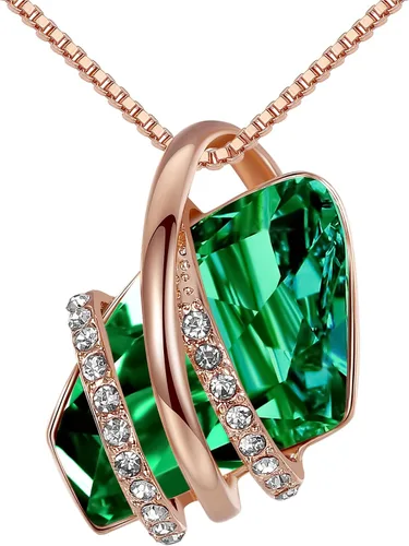 Miniatura 9 de Leafael Wish Stone - Collar con dije chapado en oro rosa de 18 quilates, con cristales de Swarovski, joyería de piedra natal, 18 pulgadas + 2