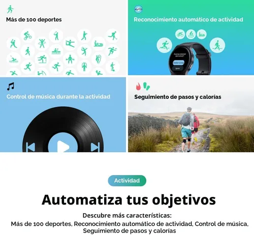 Miniatura 8 de Motorola Moto Watch 120 - Reloj inteligente Bluetooth de alta calidad con pantalla AMOLED, batería de 10 días, seguimiento de frecuencia cardíaca