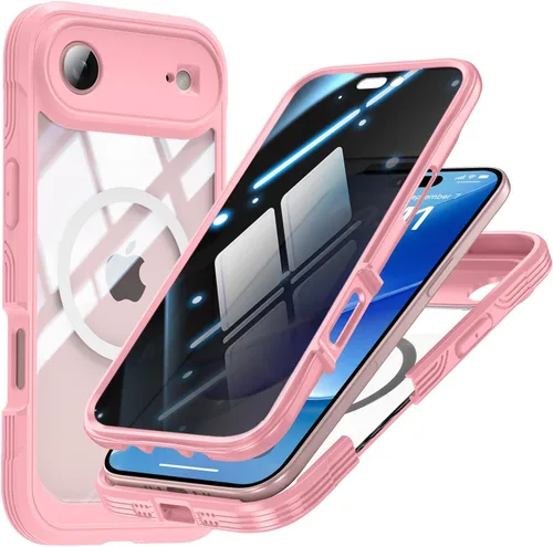 Miniatura 19 de TOPF&B Funda de privacidad para iPhone 17 Pro Max, compatible con MagSafe, funda magnética para iPhone 17 Pro Max, protector de pantalla de Negro
