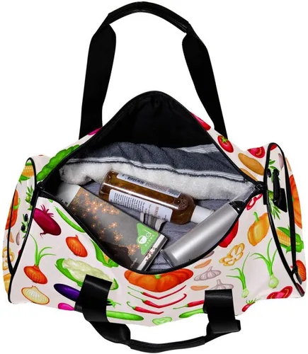 Miniatura 5 de LEVEIS Healthy Vegetables Sports Duffel Bag Travel Tote Carry on Weekender Gym Overnight Bag for Men & Women