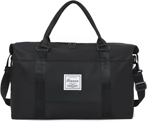 Miniatura 41 de KARRESLY Bolsa de viaje para mujer, bolsa de hombro para fin de semana, bolsa de deporte, gimnasio, bolsa de mano, impermeable, Beige