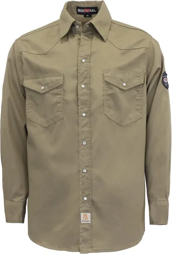 Miniatura 12 de BOCOMAL Camisas FR 6.25oz Camisas de soldadura ligeras resistentes al fuego Camiseta retardante de fuego para hombres