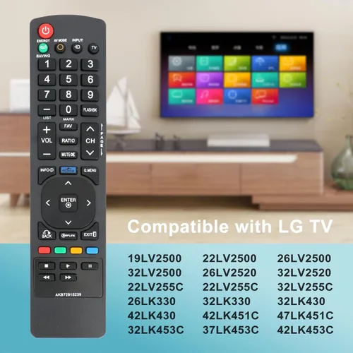 Miniatura 2 de AKB72915239 - Control remoto de repuesto para LG LCD LED TV 37LK450 42LK450 47LK450 42LK520 47LK520 42PW350U 50PW350U 42PW350R 50PW350R 42LW50000