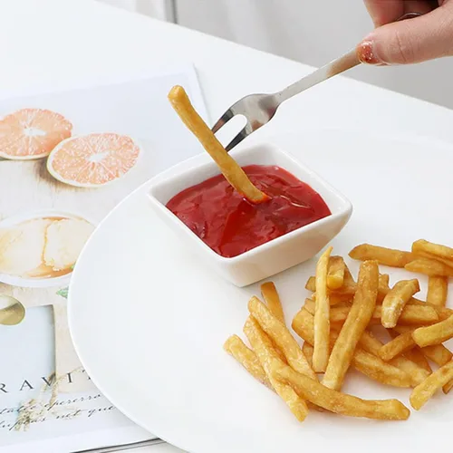 Miniatura 2 de Juego de 6 cuencos de cerámica ultra fuertes de 3 onzas, mini tazón de plato de salsa de soja, servidor de condimentos, se puede utilizar para salsa