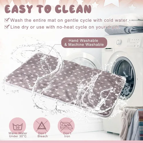 Miniatura 6 de 2 Piezas Almohadillas Grandes Autocalentables para Gatos, Alfombra Autocalentable para Gatos, Cama para Jaula de Perros, Mantas para Mascotas