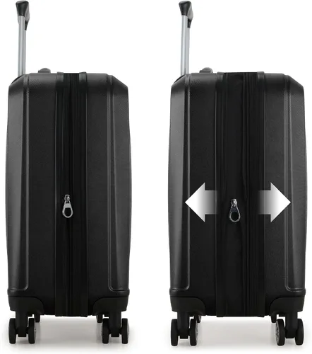 Miniatura 3 de Elite Luggage Equipaje giratorio extensible de mano rígido, Negro -, Equipaje giratorio extensible de mano rígido