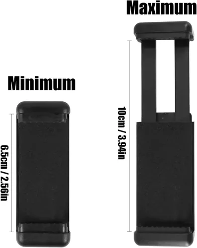 Miniatura 4 de PRAQECZ Adaptador universal de montaje en trípode para teléfono celular, cabezal de conector de clip para teléfono utilizado para monopod selfie