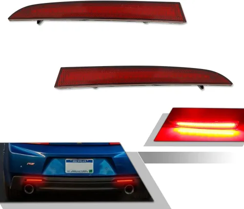 Miniatura 8 de Lente roja LED freno trasero antiniebla luces reflectoras para Chevrolet Camaro Traverse 2016-2020, Pontiac G8 2008 2009, Cadillac ATS XT5