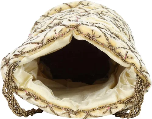 Miniatura 4 de Suman Enterprises Bolsa india Potli para boda, bolso de mano de novia de diseñador, bolsa de joyería, bolsa de adoración Potli para niñas y mujeres