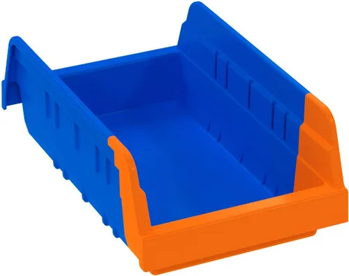 Miniatura 11 de Akro-Mils 36442 - Cubo de plástico Kanban con control de inventario con doble tolva indicador, 11-5/8 pulgadas x 4-1/4 pulgadas x 4 pulgadas