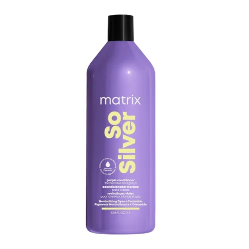 Miniatura 8 de Matrix So Silver Champú Morado Púrpura - Elimina los tonos amarillos y cobrizos, deposita color y tonifica, acondicionador pigmentado para rubias