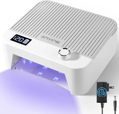 Miniatura 9 de Lámpara de uñas UV, 288 W, 8 horas, súper duradera, 15600 mAh, profesional, inalámbrica, lámpara LED UV para uñas, 66 cuentas de lámpara con sensor