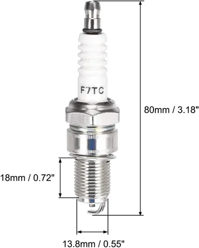 Miniatura 2 de uxcell Bujía F7TC para GX120 para GX160 para GX200 para GX200 para GX240 Generador Cortacésped Tractor Rototiller Bomba de agua