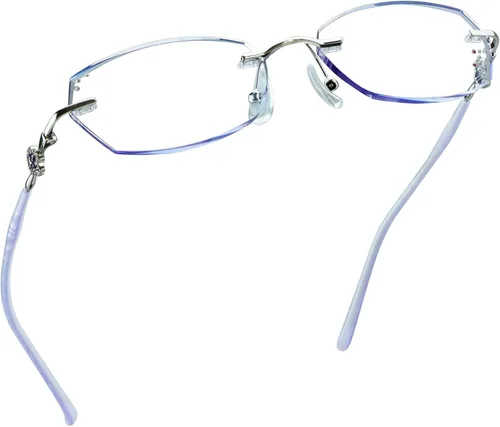 Miniatura 18 de LifeArt Lentes de lectura con bloqueo de luz azul sin montura con lente personalizada que reducen la fatiga ocular con diamantes elegantes