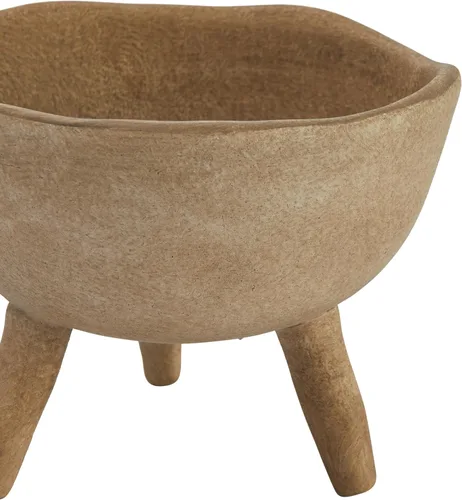 Miniatura 5 de Creative Co-Op - Maceta de terracota estilo bohemio con borde orgánico, color gris pardo mate