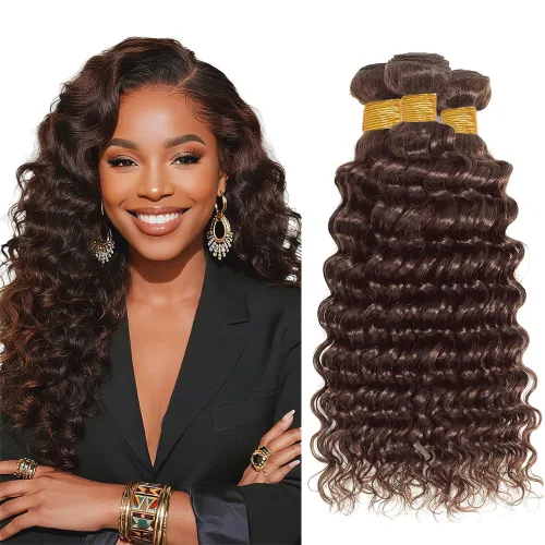Miniatura 51 de Color 30 paquetes de cabello humano marrón onda del cuerpo paquetes 8 10 12 pulgadas brasileño virgen Remy extensiones de cabello humano doble trama