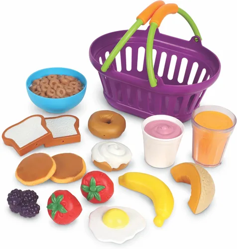 Miniatura 5 de Learning Resources New Sprouts Canasta de Almuerzo, Comida de Juguete, Set de 18 Piezas, Edades 18 Meses+
