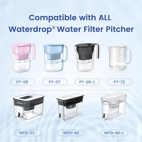 Miniatura 2 de Waterspecialist Filtro de repuesto para todos los sistemas de filtración de jarra Waterdrop®, se adapta a Waterdrop WD-PF-01A Plus, reduce el plomo
