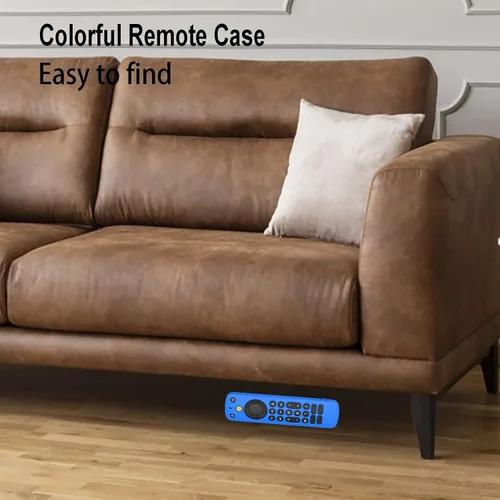 Miniatura 6 de LEFXMOPHY Funda azul compatible con Alexa Voice Remote Pro 2022, funda protectora de silicona que brilla en la oscuridad con correa
