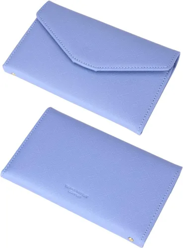 Miniatura 81 de Zoppen - Billetera de viaje con bloqueo RFID multiusos (Ver.4) Portatarjetas de pasaporte y vacunas, organizador de documentos de tres pliegues