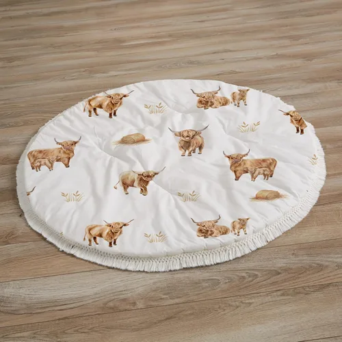 Miniatura 9 de Sweet Jojo Designs Alfombra de juego con diseño de animales de granja para niño y niña, con acuarela, granja, caballo, vaca, oveja, cerdo
