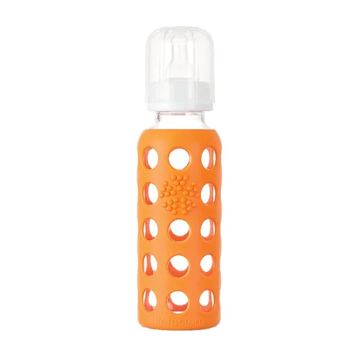 Miniatura 7 de Lifefactory 9-Ounce BPA-Free Glass Baby Bottle with Protective Silicone Sleeve and Stage 2 Nipple, Grape