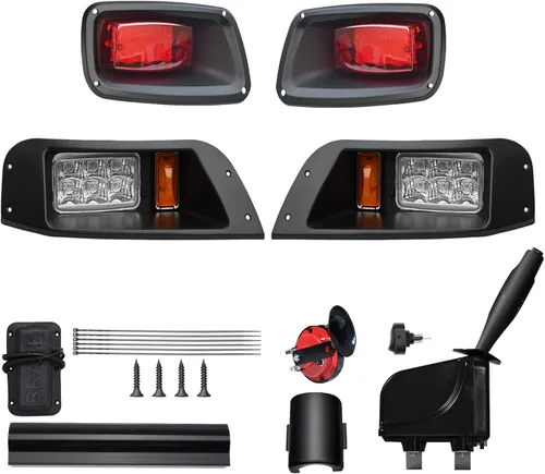 Kits de luz LED para carritos de golf Shu-Ran para carritos EZGO TXT 1996-2013 (12V), Faros de carrito de golf súper brillantes con señales de giro,