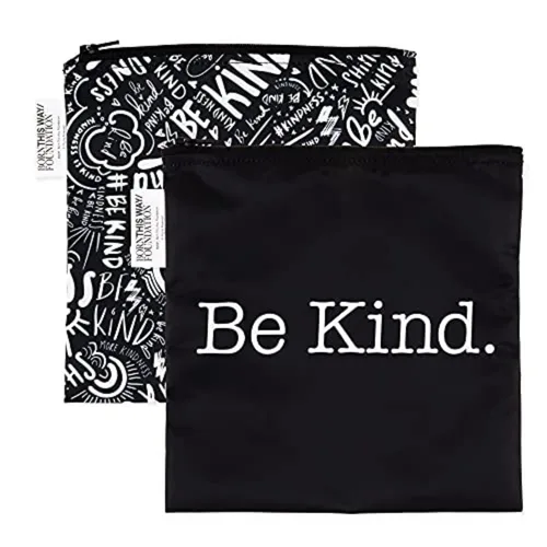 Miniatura 24 de Bumkins Bolsas de aperitivos reutilizables, para el almuerzo escolar de niños y para adultos, tela lavable, bolsa de tela impermeable