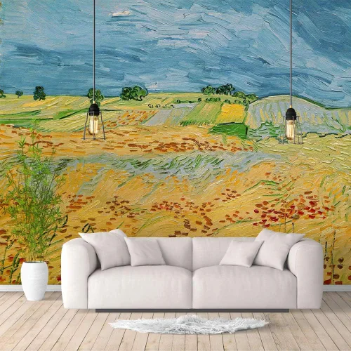 Miniatura 35 de IDEA4WALL Murales de pared para dormitorio, noche estrellada de Van Gogh, pinturas famosas, papel tapiz extraíble grande, calcomanías de pared