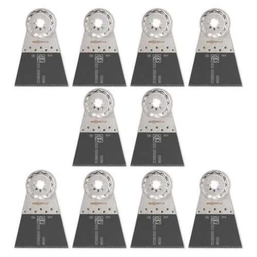 Miniatura 8 de Fein StarLock Plus E-Cut - Hoja de sierra oscilante estándar, forma ancha, 2-1/2 pulgadas de ancho para toda la madera, paneles de yeso y plásticos