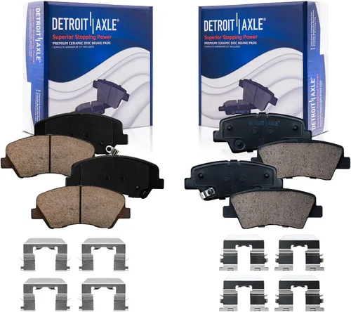 Miniatura 102 de Detroit Axle - Pastillas de freno traseras para Kia Sportage 2017-2022, Hyundai Tucson 2016-2021, pastillas de freno de cerámica 2018 2019 2020