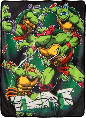 Miniatura 14 de Northwest Manta Micro Raschel Teenage Mutant Ninja Turtles, 46 x 60 pulgadas, Cowabunga Dudes