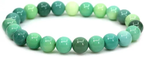 Miniatura 6 de Amandastone Pulsera elástica de cuentas redondas de 0.315 in con piedras preciosas naturales de 7 pulgadas