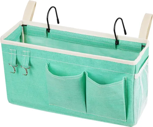 Miniatura 12 de Loghot Organizador de Cabecera/Bolsa de Almacenamiento de Cabecera Organizador Colgante para Literas y Camas de Hospital, Rieles de Cama de 1 pieza