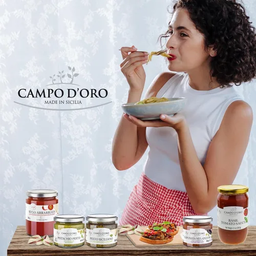Miniatura 4 de CAMPO D'ORO - Mantequilla de Almendra, Crema Dulce de Almendras para Untar, (6.35oz - 180 g), Producto de Italia, Hecho en Sicilia