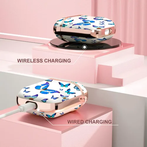 Miniatura 4 de Maxjoy Funda para AirPods, bonita funda protectora rígida para AirPod 2 Gen para mujeres y hombres con llavero para AirPods de 2ª generación de 1ª
