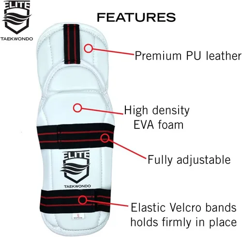 Miniatura 3 de ELITE - Protector de antebrazo y codo de Taekwondo. Tallas para niños y adultos (protector TKD) cómodo, ligero y protector
