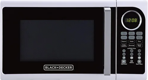 Miniatura 9 de BLACK+DECKER Horno de microondas compacto de encimera de 700 vatios de 0.7 pies cúbicos con iluminación LED, bloqueo para niños Negro