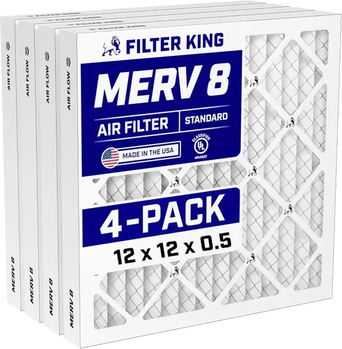 Miniatura 110 de Filter King Filtro de aire 6x6x1 Paquete de 4 Filtros plisados MERV 8 HVAC para horno A/C Fabricado en Estados Unidos Tamaño real: 5.5 x 5.5