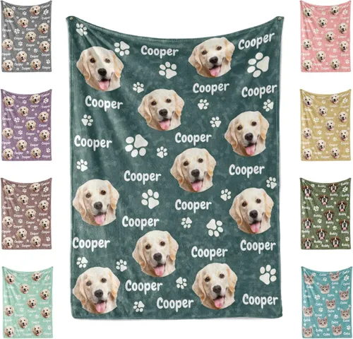 Miniatura 9 de Manta personalizada con fotos de perro, regalos personalizados con foto de mascota, manta de 40 x 50 pulgadas, manta ultrasuave de doble cara